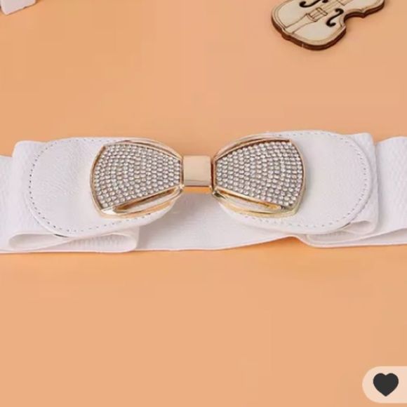 Accessories - WAISTBAND elastic rhinestone buckle belt ! Luxury